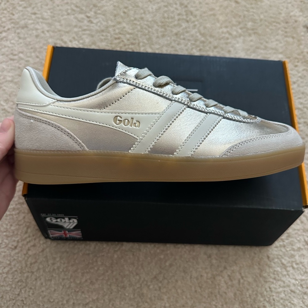 BNIB gola viper metallic gold sneakers women’s clb783